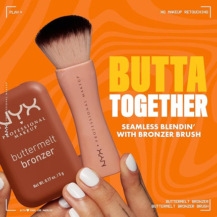 NYX PROFESSIONAL MAKEUP Matte Buttermelt Bronzer, Longwear Face Makeup with Up to 12 Hours of Wear, Vegan Formula - Butta Match (Light Medium Warm)