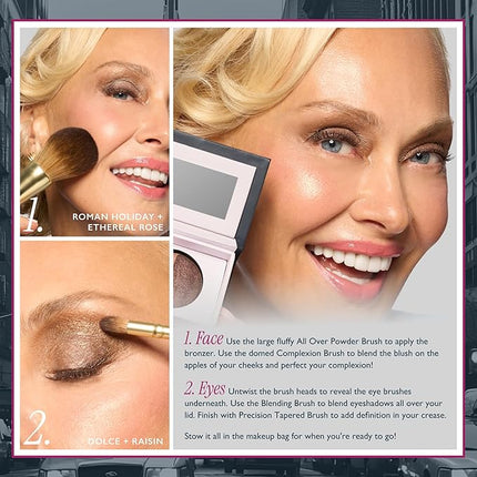 LAURA GELLER NEW YORK Gellers Greatest Kit - Baked Face & Eye Palette New York Minute + 4-in-1 Travel Makeup Brush