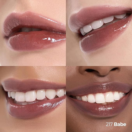 Laka 24HR Bonding Glow Lipstick, 3.7g/0.13oz., Long Lasting High-Shine Lipstick with Rich Color & Glassy Finish (#217 Babe)