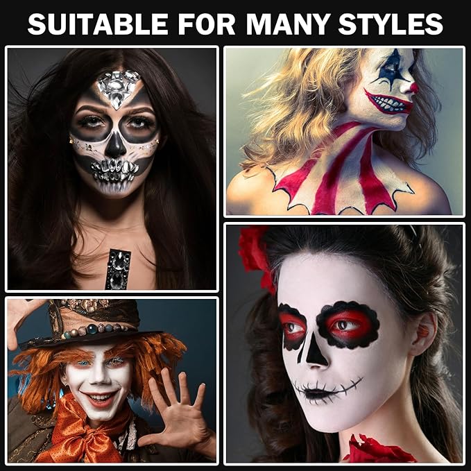 White Body Paint Palette - Oil Based Professional Face & Body Paint for Halloween, Clown, Stage, Zombie, Vampire Makeup