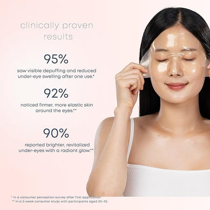 Lunair Collagen Hydrogel Face Mask with Microhole Technology – Firming, Hydrating & Brightening Sheet Mask for Glass Skin, Plumps & Boosts Elasticity (5 Sheets)