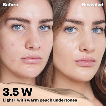 Kosas Revealer Concealer - Medium Coverage Makeup with Hyaluronic Acid, Conceals Dark Circles Under Eyes, Dark Spots and Blemishes + Brightens, Hydrates, Long-Lasting & Vegan,(Tone 3.5 W)