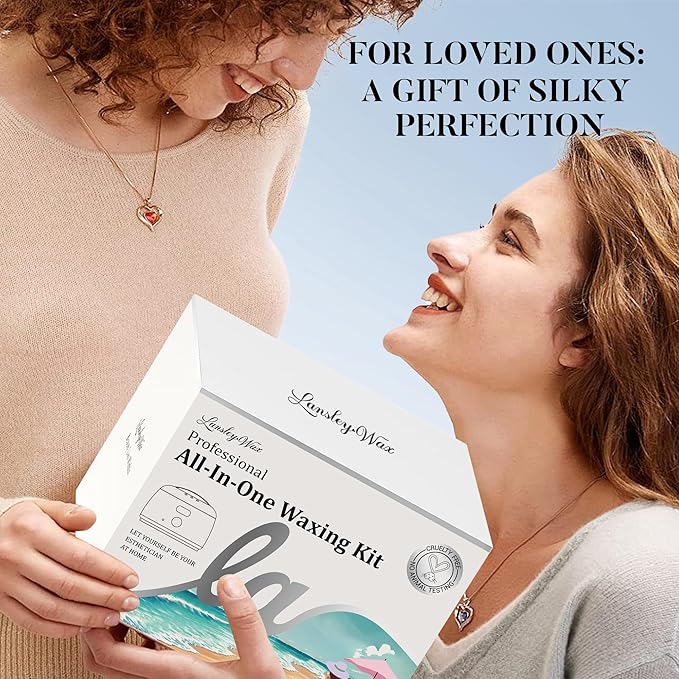 LANSLEYWAX Digital Waxing Kit for Women Men - Water Blue Waxing Machine with 39 Accessories - Hard Wax Kit for Arm Leg Brazilian Bikini Face Sensitive Skin, Wax Warmer Hair Removal for Home/Salon Use