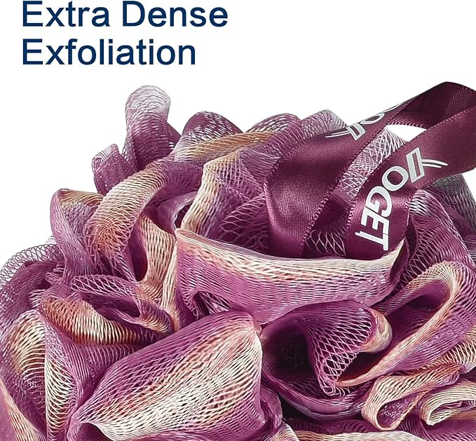 Yoget 4 Pack Bath Loofah Sponge, 4 Color 60G Bath Sponge,Exfoliate, Cleanse, Soothe Skin