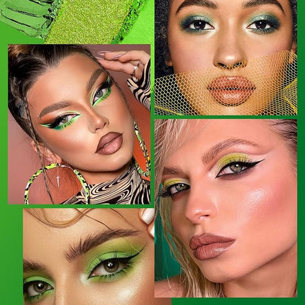Green Eyeshadow Palette Green Eye Shadow for Women Long Lasting Makeup Pigmented & Ultra Blendable Matte Eyeshadows, 9Green