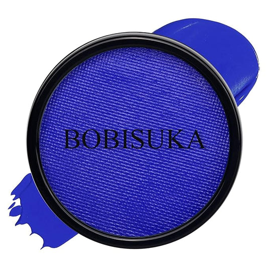 BOBISUKA Dark Blue Face Body Paint, Water-Based Face Painting Kit & Body Paints, Kids Adults Facepaint for Halloween Avatar Mystique Nebula Yondu Smurf Makeup Costume Cosplay Party Theater & Film