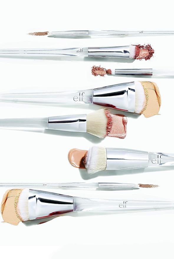 e.l.f. Precision Swirl Foundation Brush, Blends Liquid Foundation Smoothly Onto Skin, Triangular Handle For Ultimate Control, Vegan & Cruelty-Free