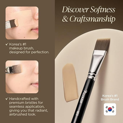 Piccasso Brush 163 Foundation Brush Soft & Dense Synthetic Bristles for Flawless Face Makeup, Perfect for Cream & Liquid Foundation