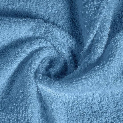 Softolle 100% Cotton Washcloths 24 Pack (12x12 Inches) Soft, Highly Absorbent Washcloth, Face Towels, Wash Cloths for Face, Ring Spun, Bulk Pack (Sky Blue)