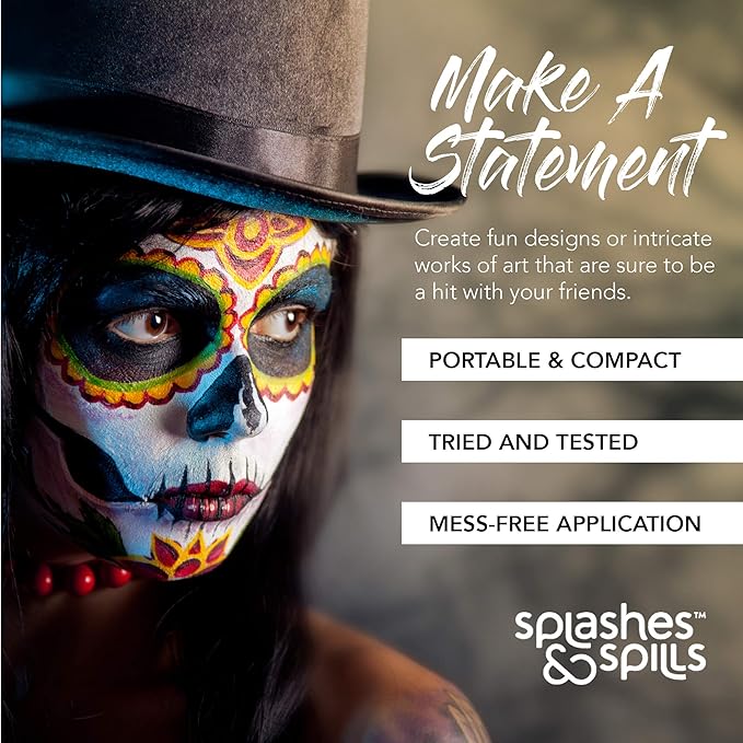 Face and Body Paint Cream, 30ml - Pretend Costume and Dress Up Makeup by Splashes & Spills (Black)