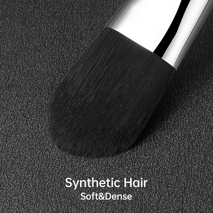 Foundation Brush for Liquid, Flat Foundation Makeup Brush for Liquid Cream Foundation Powder Buffing Blending Vegan Premium Face Cosmetic Makeup Tool
