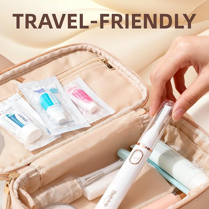 2025 Eyebrow Trimmer Facial Shaver for Women - Painless Facial Hair Remover, Mini Personal Grooming Tool with Combs