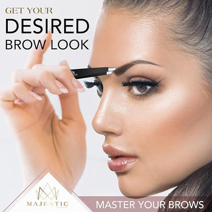 Surgical Tweezers for Ingrown Hair - Precision Sharp Needle Nose Pointed Tweezers for Splinters, Ticks & Glass Removal - Best for Eyebrow Hair, Facial Hair Removal (Triple Black)