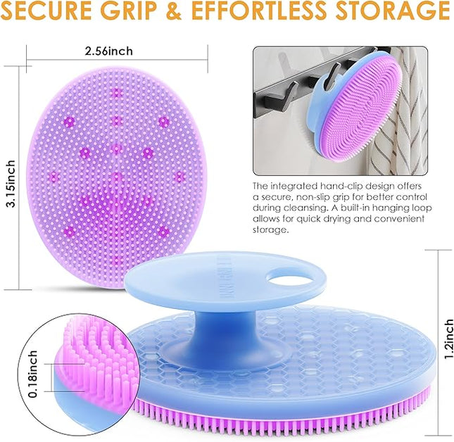 INNERNEED Magnetic Silicone Facial Cleansing Brush – Deep Pore Cleanser with Magnetic Therapy for Skin Circulation & Radiance – Soft, Hygienic, Durable Face Scrubber for All Skin Types （Purple）