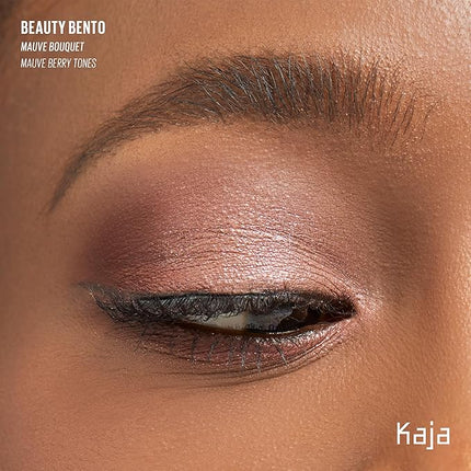 Kaja Eye Bento Collection - Bouncy Eyeshadow Trio | 17 Mauve Bouquet | Mauve Berry Tone | Vegan, Cruelty free