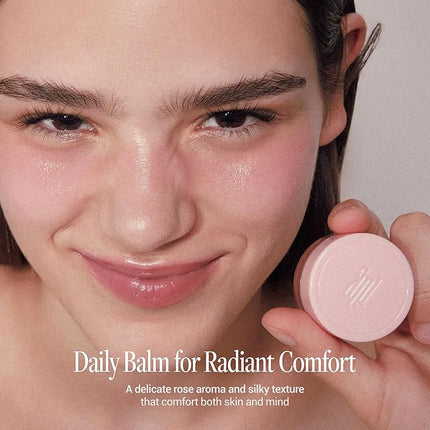 ANILLO Rose Glow Balm - Korean Tinted Lip and Cheek Balm w/Rose Extract, Shea Butter, Ceramide & Peptide Complex - Glossy and Vegan K Beauty Lip Moisturizer & Cheek Blush (0.18 oz)