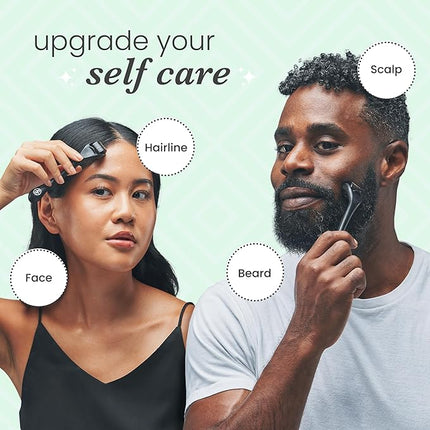 Roller for Face, Beard, Hair - Skincare for Men and Women (Shiny Black)