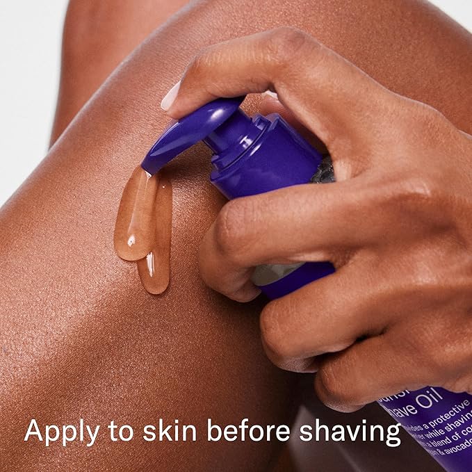 Flamingo Razor Shaving Set for Women - 5-Blade Razor, Nourishing Shave Oil, and Shower Holder - Lilac