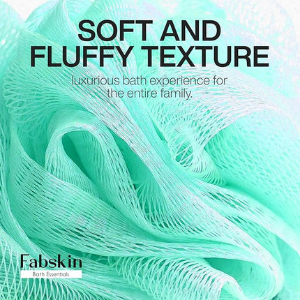 Luxury Bathing Round Loofah for Men and Women (Aqua and Pink)