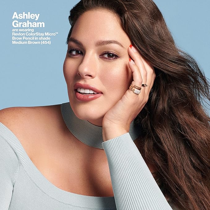 Revlon ColorStay Micro Eyebrow Pencil with Built In Spoolie Brush, Infused with Argan and Marula Oil, Waterproof, Smudgeproof, 450 Blonde, 0.003 oz