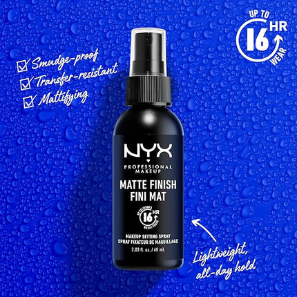 NYX PROFESSIONAL MAKEUP Makeup Setting Spray - Matte Finish, Long-Lasting Face Mist for up to 16HR Wear, Vegan Formula (Pack of 2)