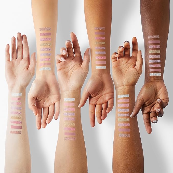 Kayswang 9 colors glitter eyeshadow palette makeup palette matte high pigment color cream texture natural eye shadow powder eye shadow palette in autumn and winter long lasting & waterproof (silver)