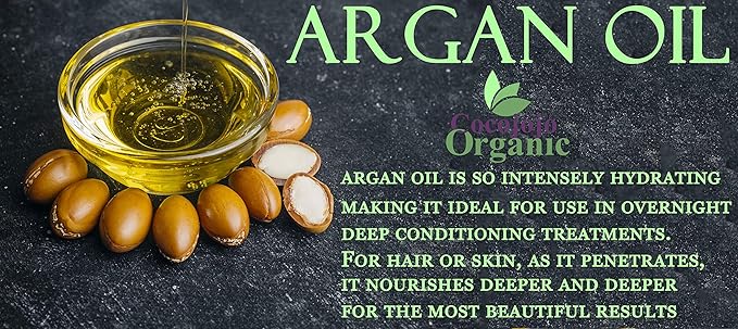cocojojo Pure Deodorized Argan Oil - All Natural - Moroccan Argan Oil - Filtered to Reduce Smell - Perfect for Skin, Face, Hair, Nails - Reduced Scent - (1 Gallon)