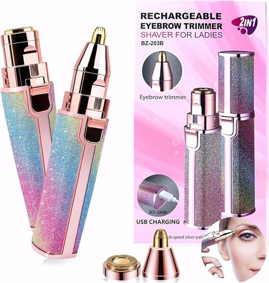Electric Eyebrow Razor, Nose Trimmer, Nasal Hair Remover, Epilator Eyebrows Lip Fuzz, Remover Shavers Clippers Epilators Hair Removal for Women Sensitive Beauty Accessories Tools