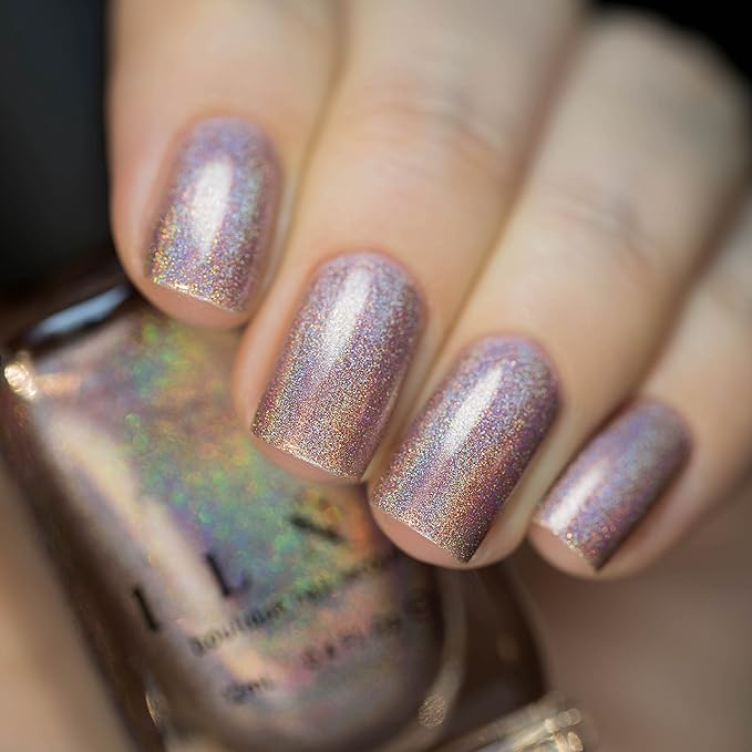 ILNP Soft Focus - Cozy Medium Beige Ultra Holographic Nail Polish