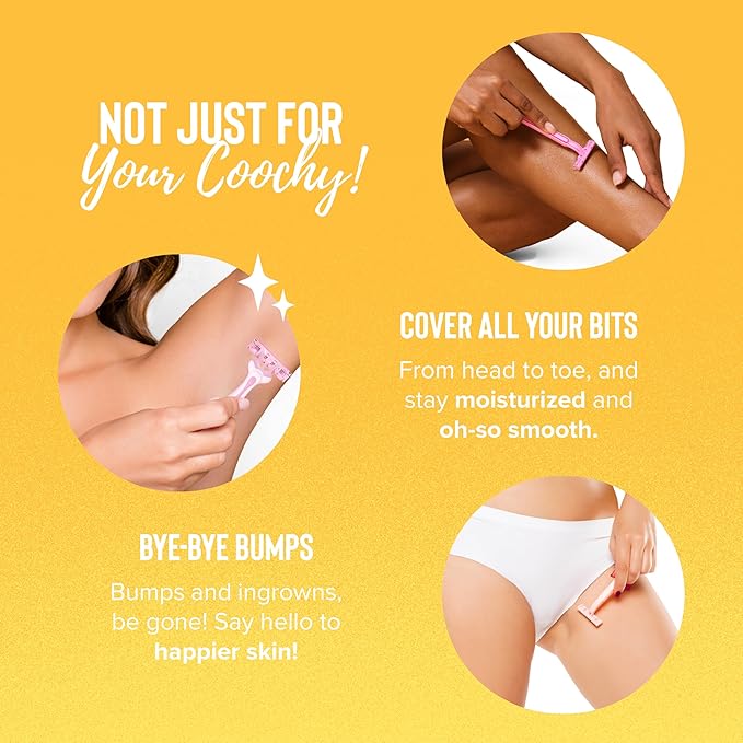 Coochy Shave Cream - Moisturizing Shave Lotion - Gentle Intimate Shaving Cream - For Bikini Area, Underarms, Legs & More - Rash-Free, Hydrating Formula - Peachy Keen, 7.2 oz