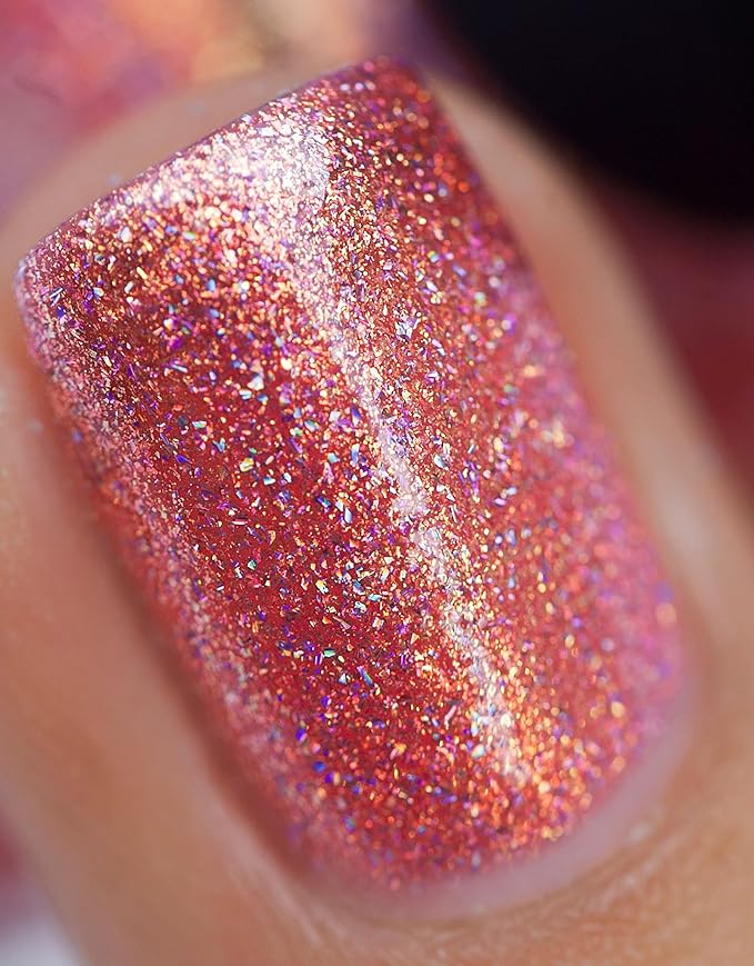ILNP Citrus Punch - Orange Coral Holographic Nail Polish
