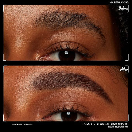 NYX PROFESSIONAL MAKEUP Thick It Stick It Thickening Brow Mascara, Eyebrow Gel - Rich Auburn