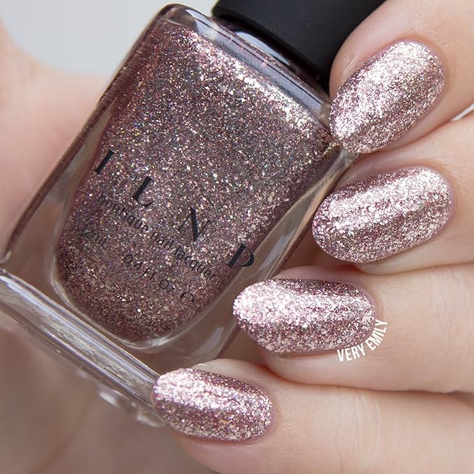 ILNP Madison Ave - Antique Pink Holographic Metallic Nail Polish