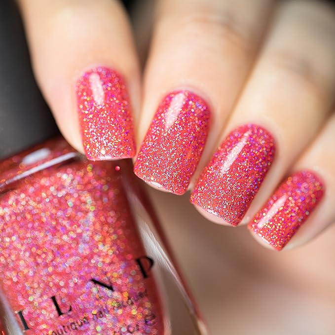 ILNP Sunkissed - Bright Watermelon Holographic Sheer Jelly Nail Polish