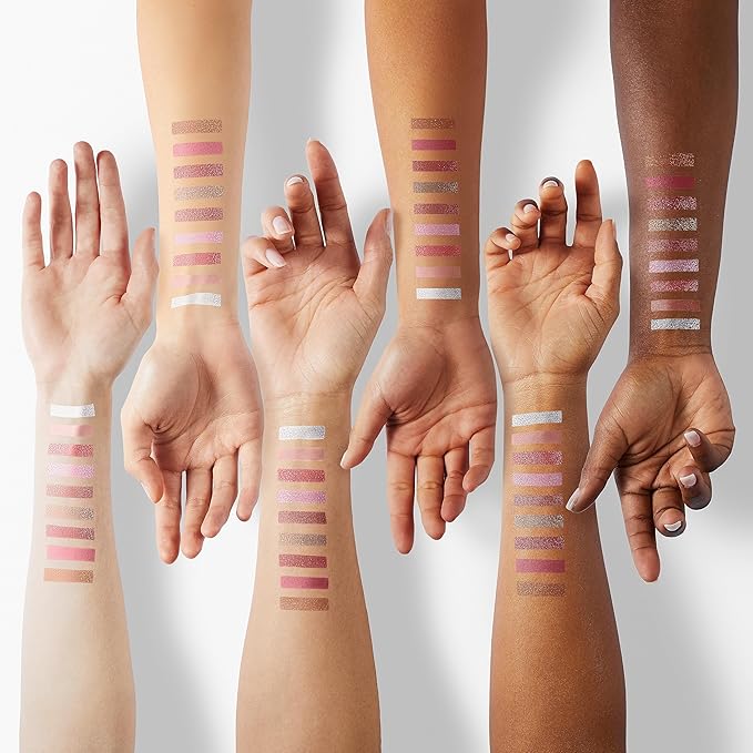 Kayswang 9 colors glitter eyeshadow palette makeup palette matte high pigment color cream texture natural eye shadow powder eye shadow palette in autumn and winter long lasting and waterproof (purple)