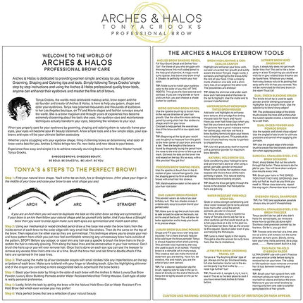 Arches and Halos Dual Ended Powder and Pomade Brush - Eyebrow Brush with Spoolie for Blending Sharp Edges - Create Hair-Like Strokes - 1 pc