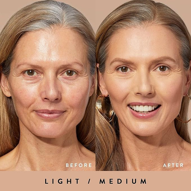 LAURA GELLER NEW YORK Quench-n-Tint Hydrating Foundation - Light/Medium - Sheer to Light Buildable Coverage - Natural Glow Finish - Lightweight Formula with Hyaluronic Acid