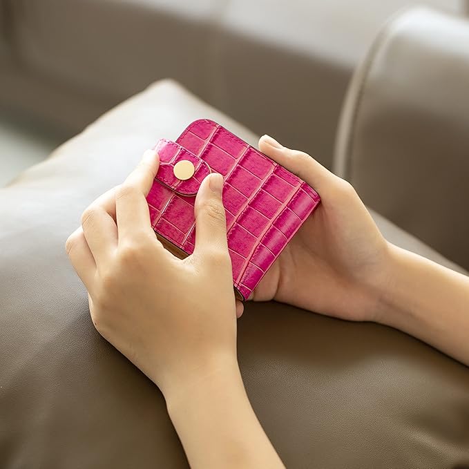 Cockatoo Leather Lipstick Case with Mirror Makeup Holder Portable Small Cosmetic Bag for Women More Colors