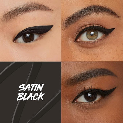 Maybelline Eyestudio Master Precise All Day Waterproof Liquid Eyeliner Makeup, Black, 2 Count (Packaging May Vary)