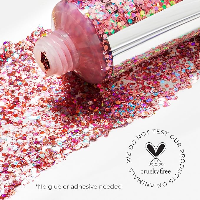 Insta Glitter Bomb: Quick-Dry Holographic Face & Body Glitter Gel | Long-Lasting Shine & Effortless Removal | Perfect Face Glitter Makeup & Body, Hair Shimmer | Vegan & Cruelty Free -0.67 fl.oz