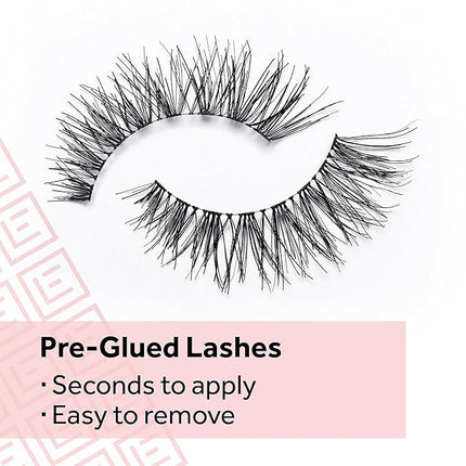 Eylure Pre-Glued False Eyelashes, Wispy Light No. 117