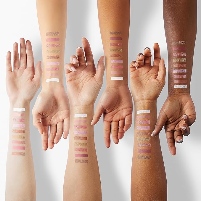 Kayswang 9 colors glitter eyeshadow palette makeup palette matte high pigment color cream texture natural eye shadow powder eye shadow palette in autumn and winter long lasting & waterproof (rose)