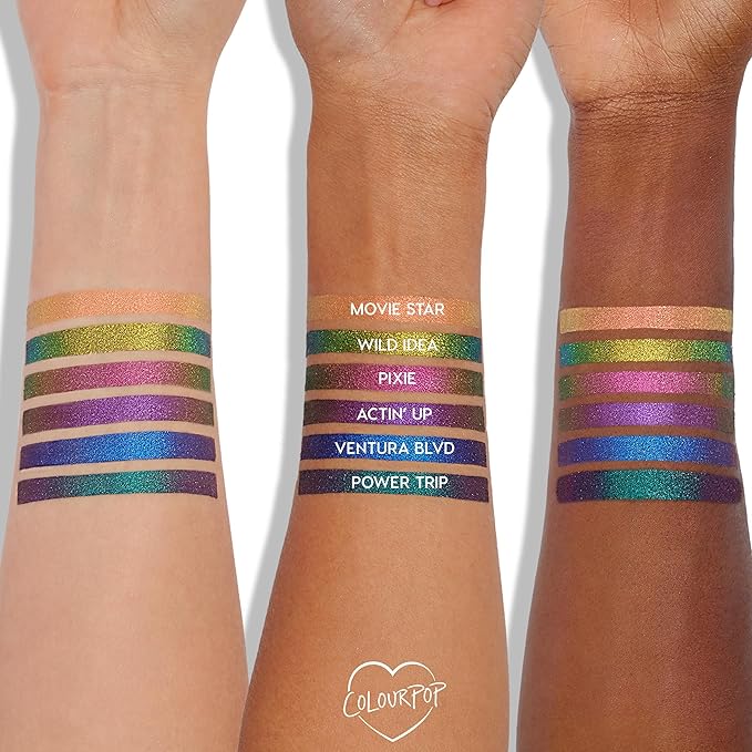 ColourPop Crème Gel Waterproof Chrome Eyeliner - 18HR Wear, Ultra-Pigmented Eyeliner Pencil with Matte & Metallic Finishes - Smudge-Proof, Vegan & Cruelty-Free - Actin Up (0.01 oz)