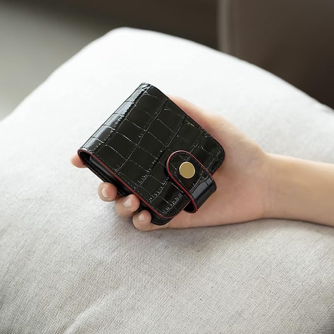 Cockatoo Leather Lipstick Case with Mirror Makeup Holder Portable Small Cosmetic Bag for Women More Colors