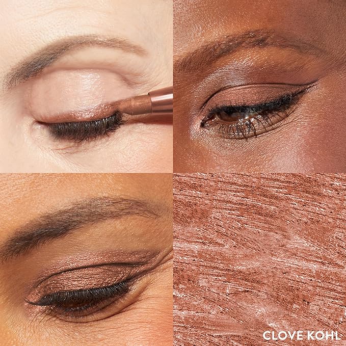 LAURA GELLER NEW YORK Kajal Longwear Kohl Eyeliner Pencil - Clove Kohl - Caffeine and Vitamin E - Smooth & Blendable Liner - Built-In Sharpener