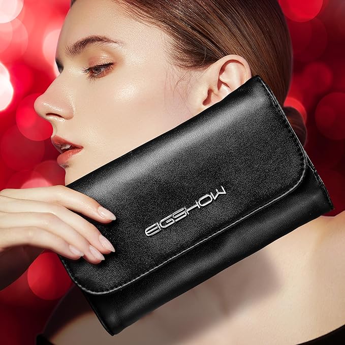 Professional Makeup Brush Set, EIGSHOW High End Makeup Brushes for Foundation Powder Blending Blush Bronzer Eyeliner Eyeshadow with Case (PRO 18pcs Grey)