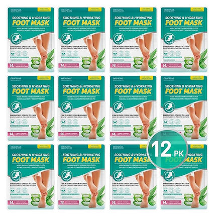 Innerest Original Derma Beauty 12 pairs Moisturizing Foot Mask Foot Spa Foot care (Aloe)
