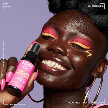 NYX PROFESSIONAL MAKEUP Makeup Setting Spray - Plump Finish, Long-Lasting Face Mist with Vitamins and Electrolytes, Vegan Formula