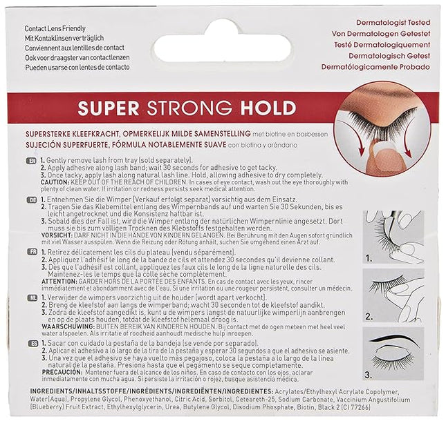 KISS Lash Couture, Lash Glue, Super Strong Strip Lash Adhesive, Black, Includes Lash Adhesive, Long Lasting Wear, Can Be Used with Strip Lashes and Lash Clusters