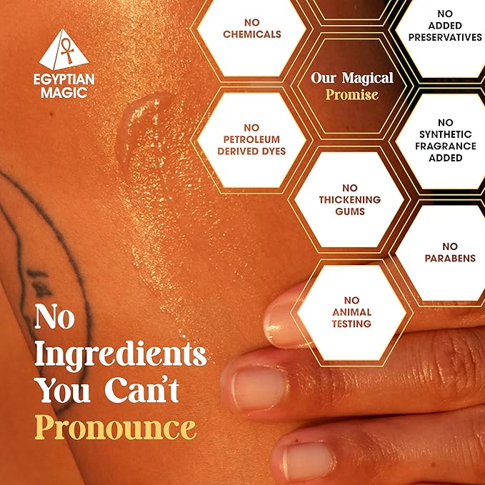 Egyptian Magic - All Purpose Face, Body, and Dry Skin Moisturizing Cream, Skin Protectant for Women & Men, Eczema Care Healing Balm, Scar Treatment, Stretch Marks, and Tattoo Aftercare, 4oz Jar